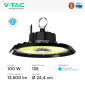 Immagine 2 - V-Tac VT-91102 Lampada Industriale LED UFO 100W SMD Chip CREE High Bay IP65 - SKU 240746