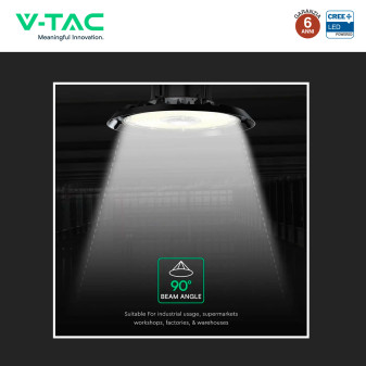 V-Tac VT-91102 Lampada Industriale LED UFO 100W SMD Chip CREE High Bay