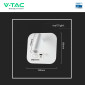 Immagine 8 - V-Tac VT-80068 Lampada LED da Muro 8W SMD Chip CREE Applique con Faretto Orientabile Ricarica Veloce USB - SKU 240026 / 240036