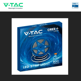 V-TAC Striscia LED Flessibile 8 W/m Monocolore DMS Chip CREE 24V 10m
