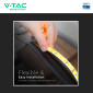 Immagine 11 - V-TAC VT-2835 120 Striscia LED Flessibile 10W/m Monocolore SMD Chip CREE 24V Bobina da 10m - SKU 2126226 / 2126236 / 2126246