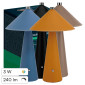 Immagine 1 - V-Tac VT-10117 Lampada LED da Tavolo 3W Changing Color 3in1 Ricaricabile Dimmerabile - SKU 23414 / 23415 / 23416 / 23417