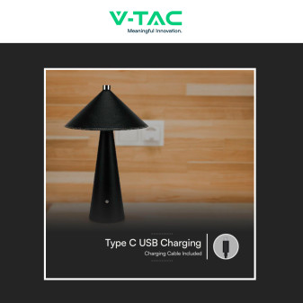 V-Tac VT-10117 Lampada LED da Tavolo 3W 3in1 Ricaricabile Dimmerabile
