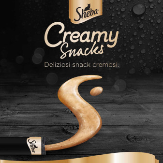 Sheba Creamy Snacks con Manzo per Gatti 4x