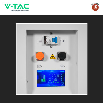 V-Tac Batteria BMS LiFePO4 51,2V 280Ah 14,33kWh CEI 0-21