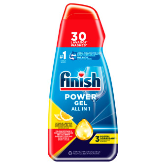 Finish Power Gel All in 1 al Limone Detersivo Lavastoviglie - 600ml