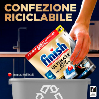 Finish Powerball Utilmate Plus Infinity Shine Detersivo 48 Tabs XL