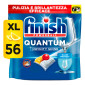 Immagine 1 - Finish Powerball Quantum Infinity Shine Detersivo Lavastoviglie al Limone Azione Sgrassante Brillantezza Efficace - 56 Tabs XL