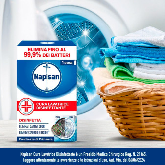 Napisan Cura Lavatrice Disinfettante Freschezza di Primavera 1 Dose