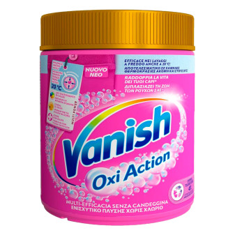 Vanish Oxi Action Pink Smacchiatore in Polvere per Tessuti Colorati