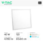 Immagine 4 - V-Tac VT-6060 Pannello LED Quadrato 60x60 40W SMD a Incasso con Driver Starsense - SKU 24080 / 24081