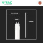 Immagine 23 - V-Tac VT-152 Tubo LED T8 G13 24W SMD Nano Plastic Lampadina 150cm con Starter - SKU 23874 / 23875 / 23876