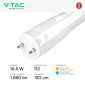 Immagine 4 - V-Tac VT-122 Tubo LED T8 G13 16,5W SMD Nano Plastic Lampadina 120cm con Starter - SKU 23872 / 23873