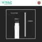 Immagine 8 - V-Tac VT-122 Tubo LED T8 G13 16,5W SMD Nano Plastic Lampadina 120cm con Starter - SKU 23872 / 23873