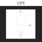 Immagine 6 - Life Lampadina LED E14 4,9W Candela C35 SMD - mod. 39.920037C3 / 39.920037N4