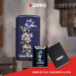 Immagine 6 - Zippo Accendino Slim a Benzina Ricaricabile e Antivento con Fantasia Skull and Flowers Design - mod. 46813