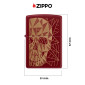Immagine 4 - Zippo Accendino a Benzina Ricaricabile e Antivento con Fantasia Geometric Skull Design - mod. 46835