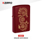 Immagine 2 - Zippo Accendino a Benzina Ricaricabile e Antivento con Fantasia Dragon Luck Design - mod. 46835