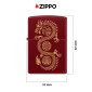 Immagine 4 - Zippo Accendino a Benzina Ricaricabile e Antivento con Fantasia Dragon Luck Design - mod. 46835