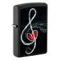 Immagine 1 - Zippo Accendino a Benzina Ricaricabile e Antivento con Fantasia Love Note Design - mod. 46840
