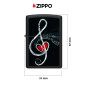 Immagine 4 - Zippo Accendino a Benzina Ricaricabile e Antivento con Fantasia Love Note Design - mod. 46840