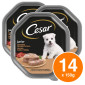 Immagine 1 - Cesar Junior con Tenero Tacchino e Vitello Cibo per Cani Cuccioli - 14 Vaschette da 150g