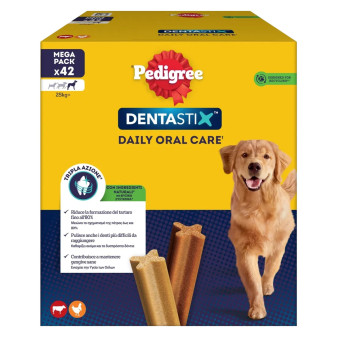 42 Stick per Igiene Orale del Cane Pedigree Dentastix Large