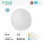Immagine 5 - V-Tac Pro VT-8618 Plafoniera LED Rotonda 18W SMD Chip Samsung IP44 Colore Bianco - SKU 76151-24 / 76161-24 / 76171-24