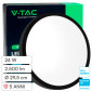 Immagine 1 - V-Tac Pro VT-8624 Plafoniera LED Rotonda 24W SMD Chip Samsung IP44 Colore Nero - SKU 76361-24 / 76371-24 / 76381-24