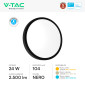 Immagine 5 - V-Tac Pro VT-8624 Plafoniera LED Rotonda 24W SMD Chip Samsung IP44 Colore Nero - SKU 76361-24 / 76371-24 / 76381-24