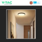 Immagine 8 - V-Tac Pro VT-8624 Plafoniera LED Rotonda 24W SMD Chip Samsung IP44 Colore Nero - SKU 76361-24 / 76371-24 / 76381-24
