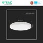 Immagine 9 - V-Tac Pro VT-8624 Plafoniera LED Rotonda 24W SMD Chip Samsung IP44 Colore Bianco - SKU 76181-24 / 76191-24 / 76201-24