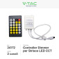Immagine 2 - V-TAC Controller Dimmer IR per Strisce LED CCT 2 Canali con Telecomando - SKU 24172