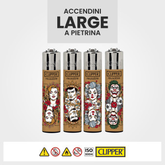 Clipper Large Accendino a Pietrina Pure All In 48 Accendini