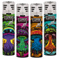 Immagine 1 - Clipper Large Jet Flame Accendino Elettronico Turbo Antivento Grande Ricaricabile Fantasia Dark Mushrooms - Serie da 4 Accendini