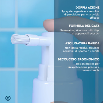 Udinett Spray Detergente per Pulizia Apparecchi Acustici 30ml