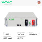 Immagine 2 - V-Tac VT-51201-W Batteria BMS LiFePO4 51,2V 100Ah 5,12kWh Garanzia 10 Anni Inverter Impianto Fotovoltaico CEI 0-21 - SKU 12323