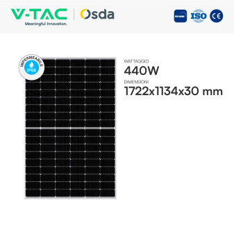 Pannelli Fotovoltaici 440W TOPCon IP68 V-Tac Austa Osda
