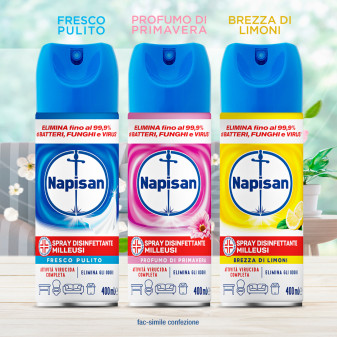 Napisan Spray Disinfettante Milleusi Fragranza Fresco Pulito 400ml