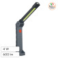 Immagine 1 - Uniross Torcia da Lavoro 4W Pieghevole Ricaricabile Multi-Uso IP44 con Magnete e Gancio - mod. ULFL020