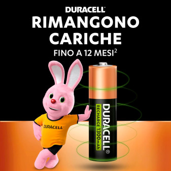 Duracell Value Precharged 1300mAh Pile Ricaricabili Stilo AA