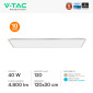 Immagine 46 - V-Tac VT-61045 10 Pannelli LED Rettangolari 120x30 40W SMD Chip CREE a Incasso con Driver Starsense - SKU 241476 / 241486