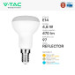Immagine 5 - V-Tac VT-250 Lampadina LED E14 4,8W Reflector R50 Chip CREE - SKU 211386 / 211396 / 211406