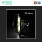 Immagine 8 - V-Tac VT-91152 Lampada Industriale LED UFO 150W SMD Chip CREE High Bay IP65 - SKU 240776 / 240766