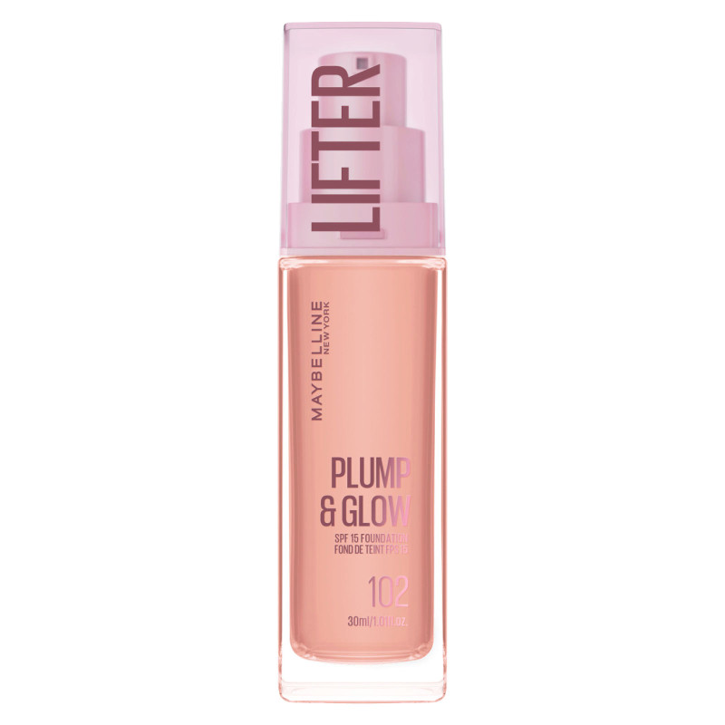 Maybelline New York Lifter Plump & Glow Fondotinta Colore 102  30ml