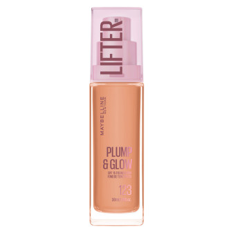 Maybelline New York Lifter Plump & Glow Fondotinta Colore 123  30ml