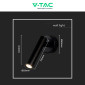 Immagine 20 - V-Tac VT-412-M Lampada LED da Muro 2W SMD Applique da Lettura Orientabile Colore Nero - SKU 10290 / 10291