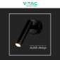 Immagine 23 - V-Tac VT-412-M Lampada LED da Muro 2W SMD Applique da Lettura Orientabile Colore Nero - SKU 10290 / 10291