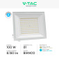 Immagine 4 - V-Tac VT-44109 Faro LED 100W Faretto SMD IP65 Colore Bianco - SKU 23979 / 23981