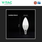 Immagine 6 - V-Tac VT-293D Lampadina LED E14 5,5W Candela C37 SMD Chip CREE - SKU 2120186-6